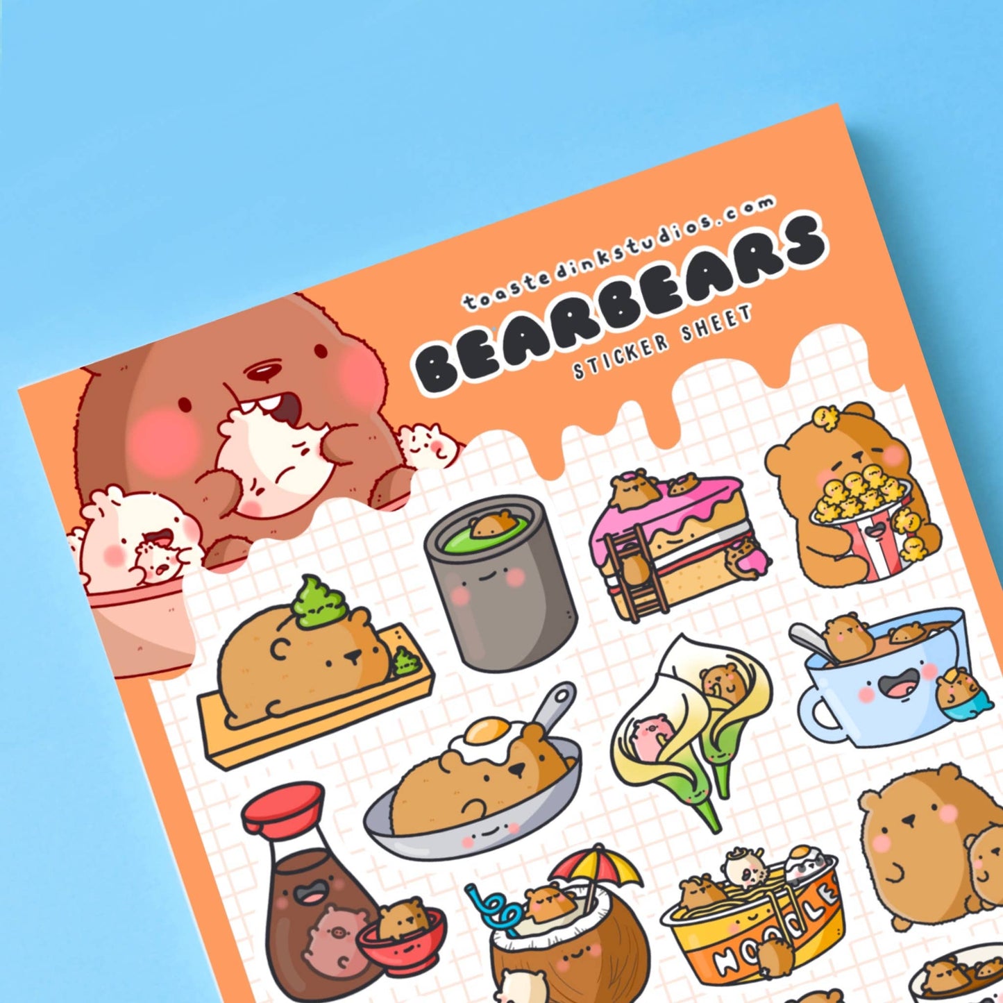 Toastedink - A5 Bears Sticker Sheet