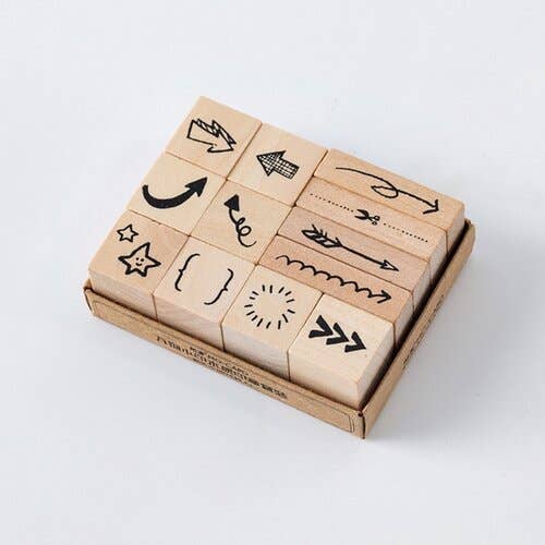 Wooden Stamps: Arrows