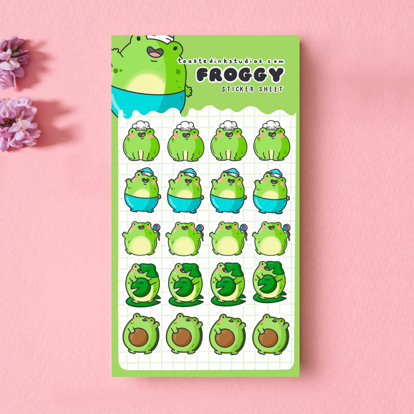 Toastedink - Cute Frog Planner Stickers