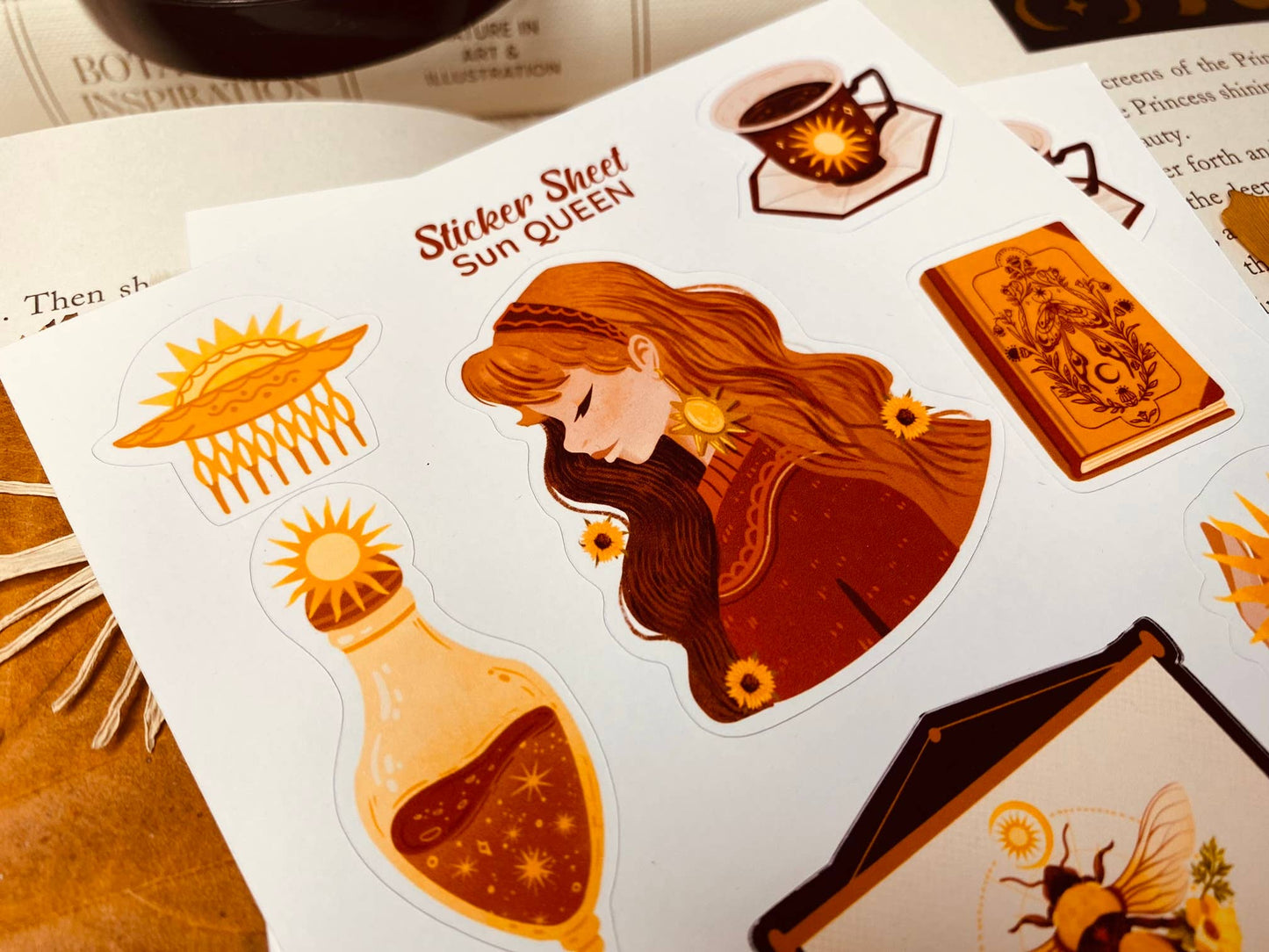 Split Moon Studios - Sun and Moon Queen Sticker Sheet - Bullet Journal