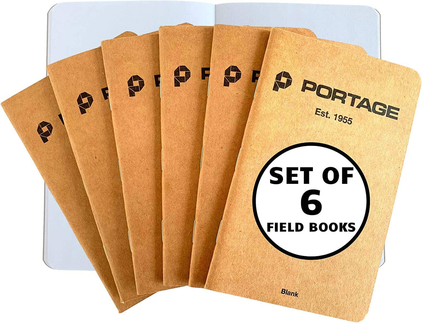 Portage Notebooks - Notepad for Field Notes | 3.5" x 5.5" | 64 Pages (6 Pack)