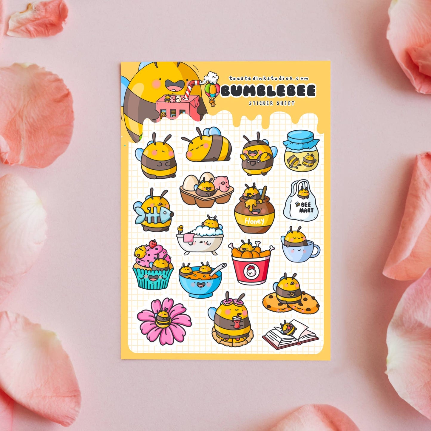 Toastedink - Bumblebee A5 Sticker Sheet