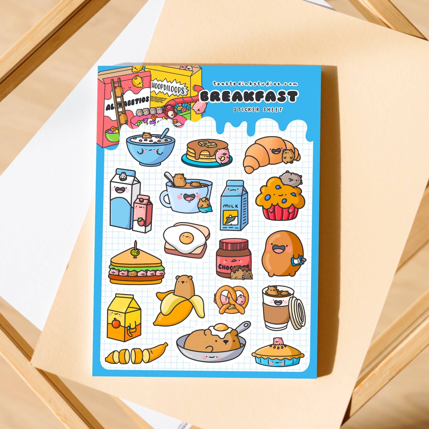 Toastedink - Breakfast A5 Sticker Sheet