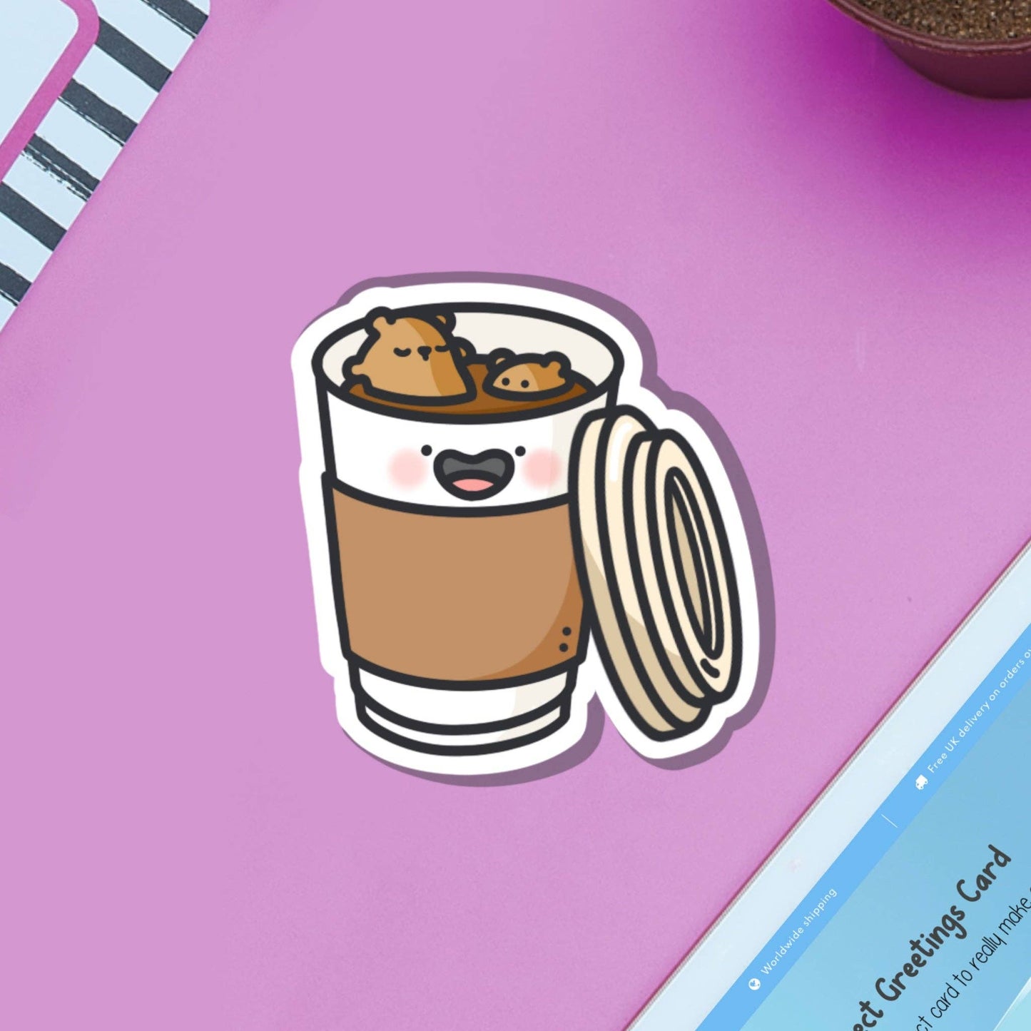 Toastedink - Cute Coffee Bears Vinyl Sticker