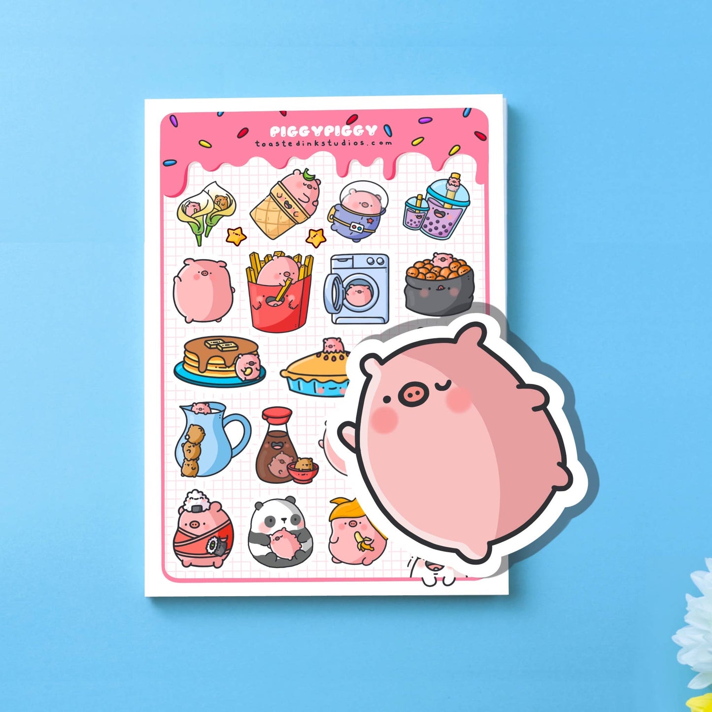 Toastedink - Pigs A5 Sticker Sheet