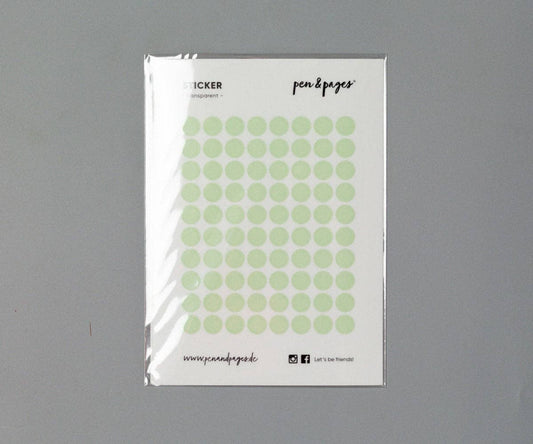 Sticker set - transparent dots & squares - eucalyptus