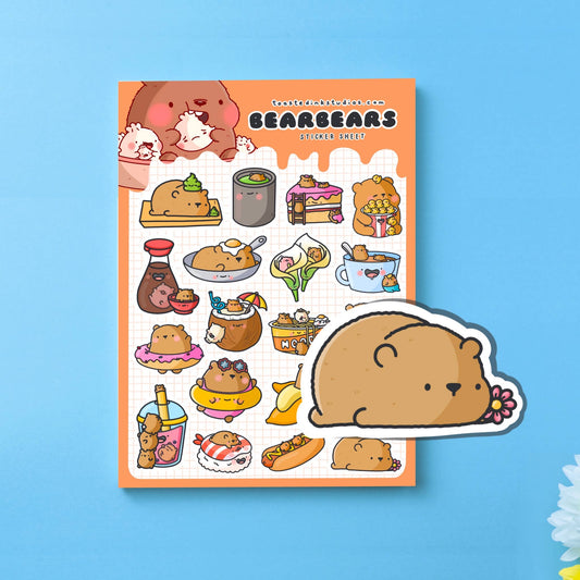 Toastedink - A5 Bears Sticker Sheet