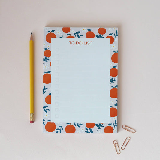Oranges To Do List Notepad - A5