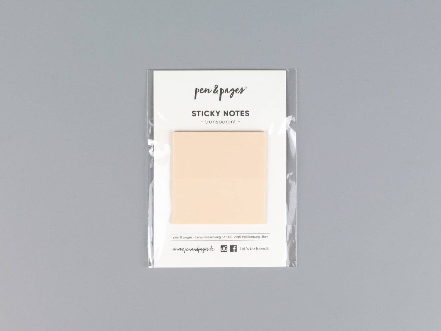 Sticky Notes “beige” - transparent - 5 x 5 cm