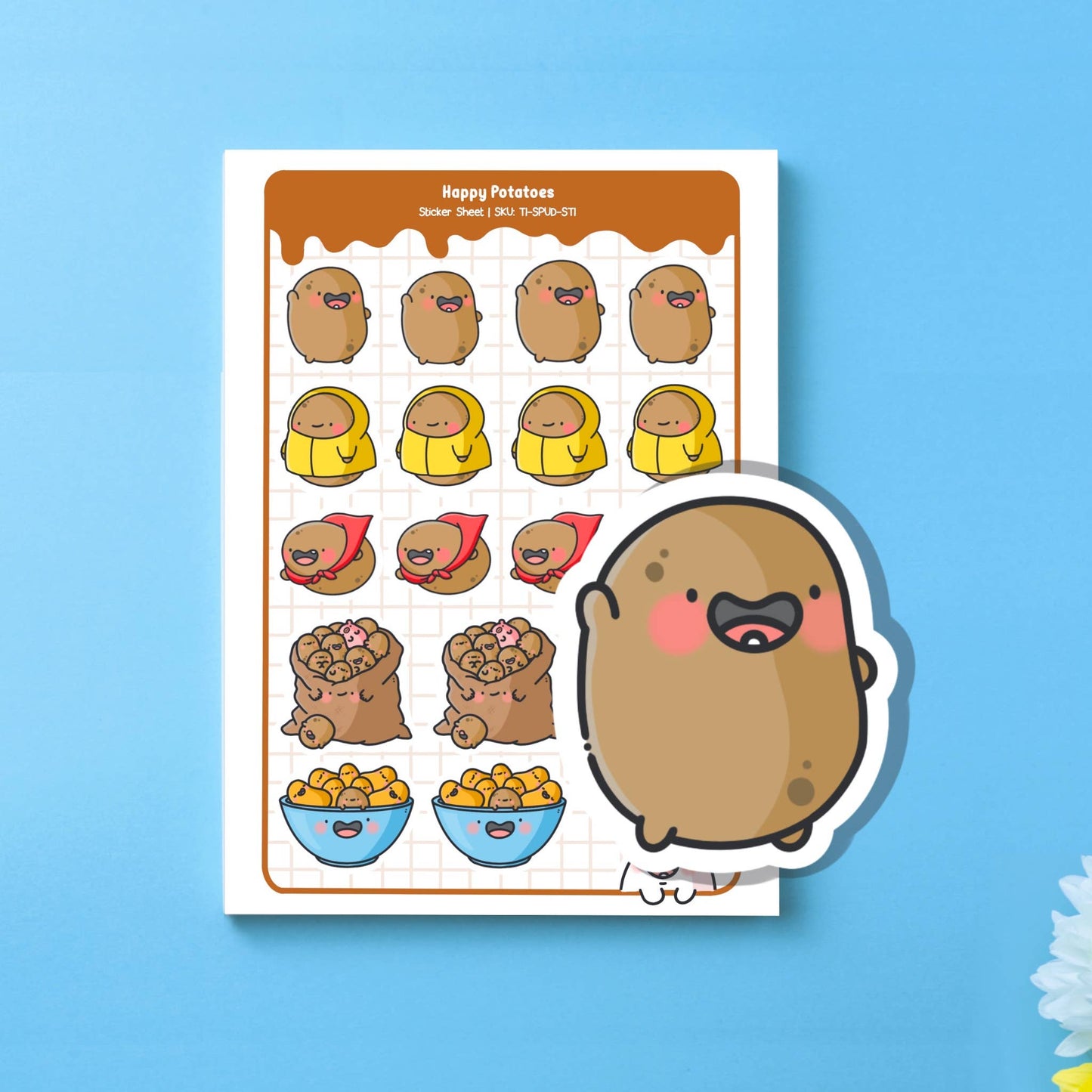 Toastedink - Cute Potatoes Sticker Sheets