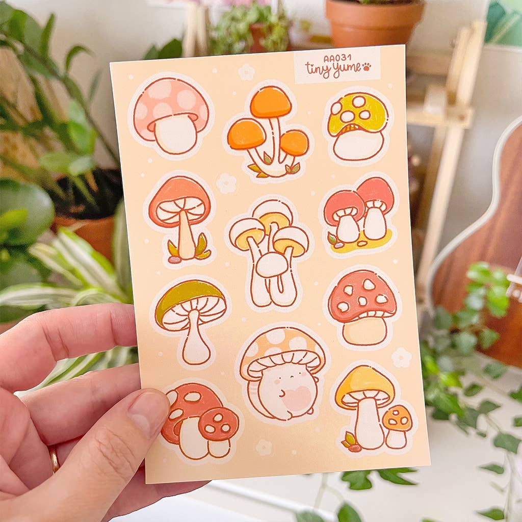 Tiny Yume - Mushroom Sticker sheet